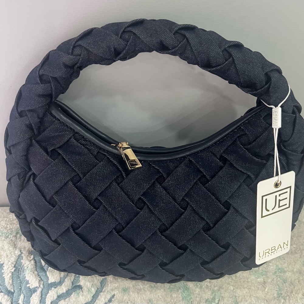 Urban Expressions Black Woven‎ Women's Bag
